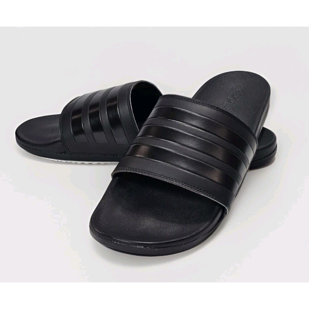 Adidas Black Sandals Men's Lightweight Cushioned Adilette Sandals Size 14 GZ5896